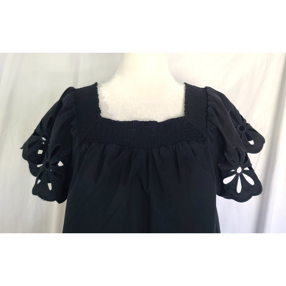 Rails Womens Designer Black Eyelet Sonora Top XS - Picture 5 of 8